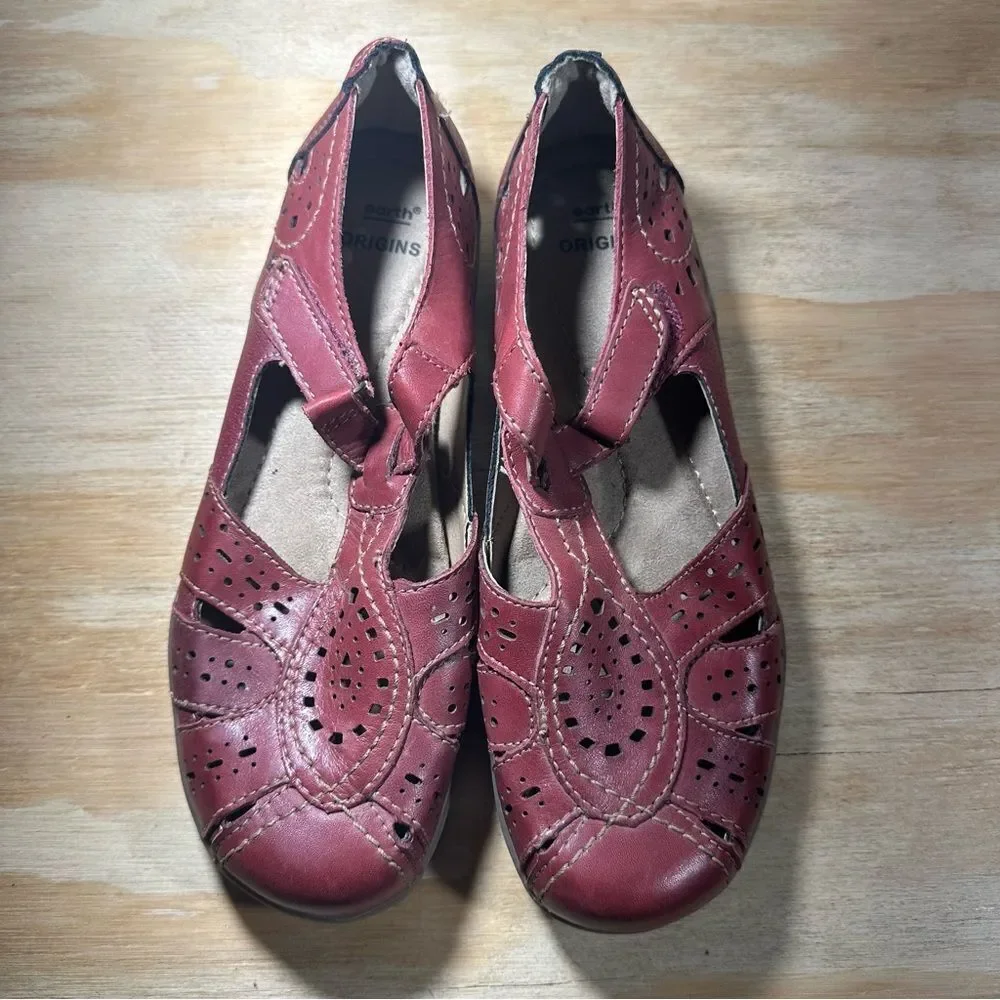 Earth Origins Rapid Tatum Red Mary Jane Shoes Women’s Size 7.5